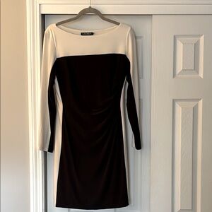 Ralph Lauren Elegant Black and Cream Dress !